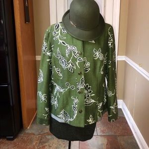 Lovely Green Jacket With Hat included!